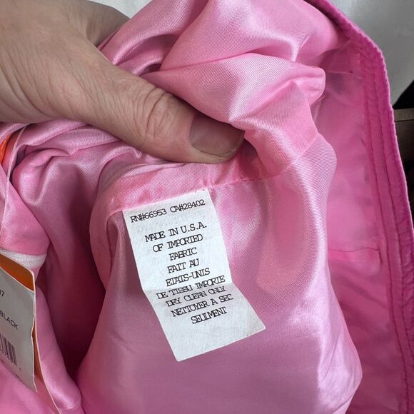 Cynthia Steffe Zebra Print Skirt NWT Pink Trim Pencil Black & White Cotton Sz 8 - Picture 7 of 9